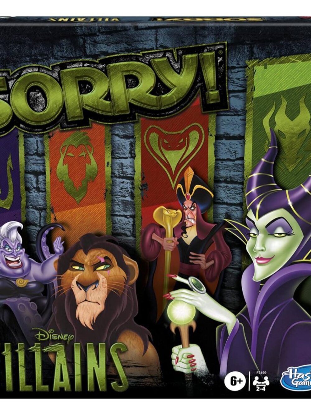 Gaming Sorry! Board Game: Disney Villains Edition Kids Game, Family Games for Ag - Picture 1 of 11